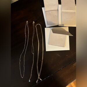 Set of 3 chains, each 18k plated gold. Brand new